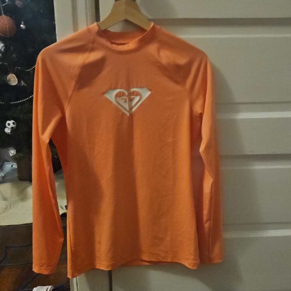 Pink Long Sleeve Rash Guard with Logo